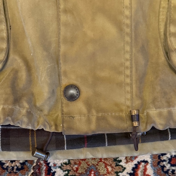 Classic Barbour Sporting Field Coat waxed cotton tartan lined XL - Picture 12 of 14